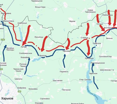 Военкоры: бои в Харьковской области идут на рубеже Волчанск - Старица – Терновая